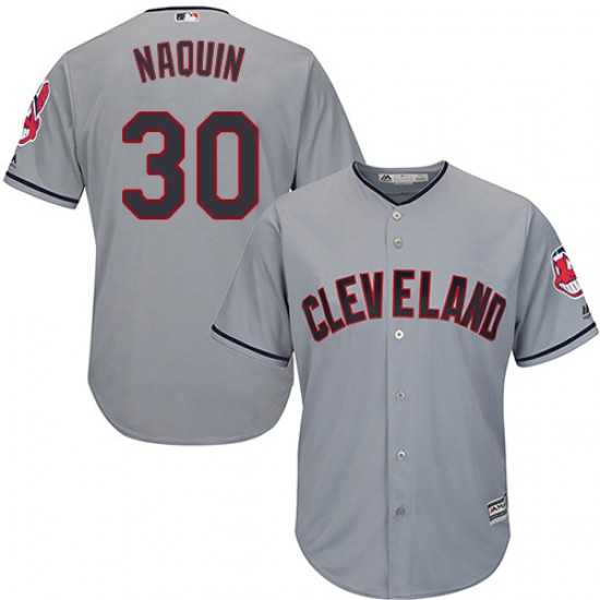 Youth Indians 30 Tyler Naquin Gray Cool Base Jersey Dzhi